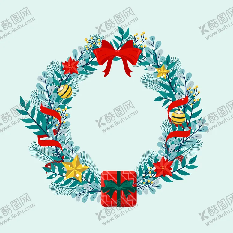 编号：17290809121908342975【酷图网】源文件下载-圣诞节花环