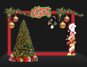 圣诞节圣诞树插画美陈