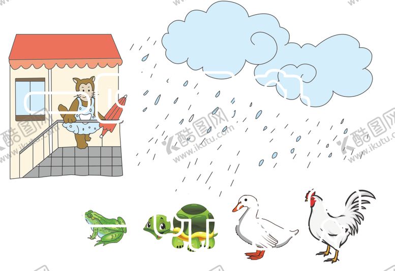 编号：91951910201243498471【酷图网】源文件下载-看图写话之雨伞该给谁