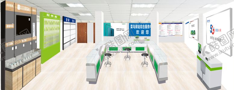 编号：47848609200957477488【酷图网】源文件下载-电信室内布置图