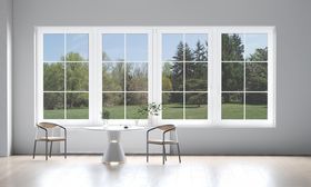 简约明亮的室内大窗景观