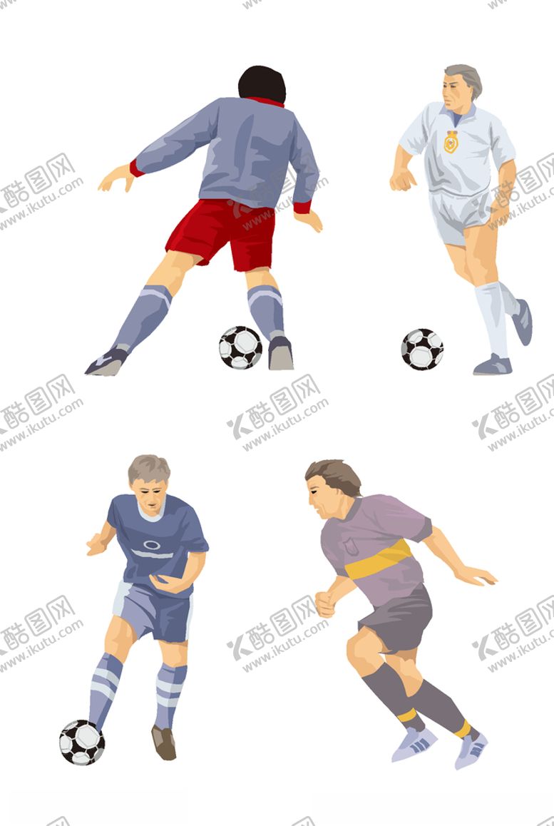 编号：60807910031214384871【酷图网】源文件下载-踢足球动态矢量球员