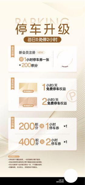 购物中心会员停车海报