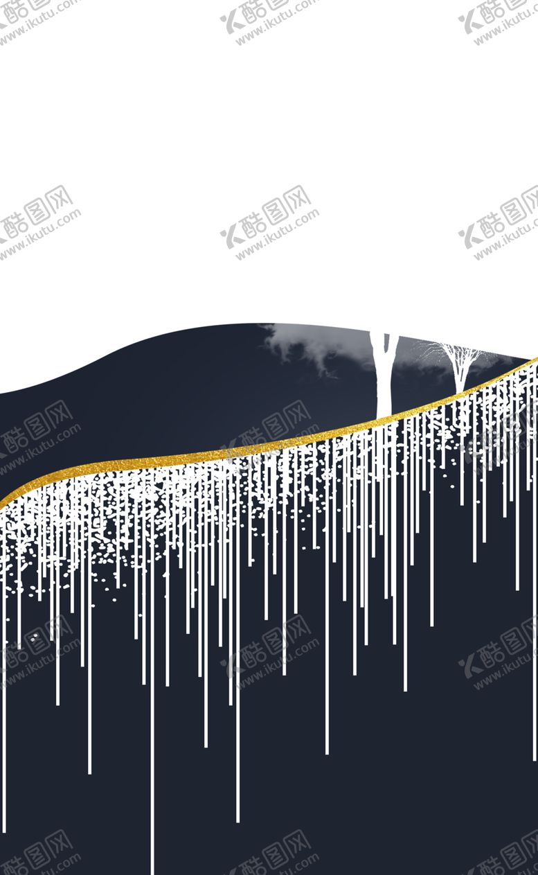 抽象装饰画麋鹿金色梅花鹿