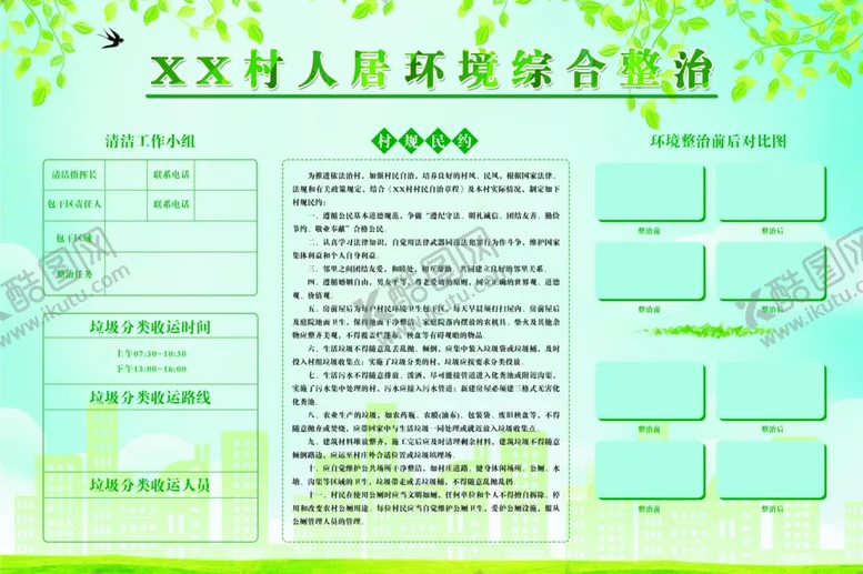 编号：30165807011837066209【酷图网】源文件下载-改善人居环境环境整治展板