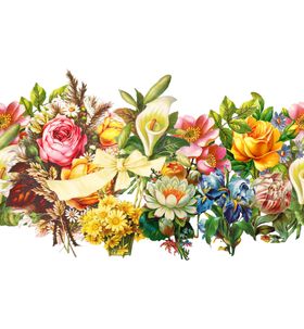 缤纷花卉装饰图案