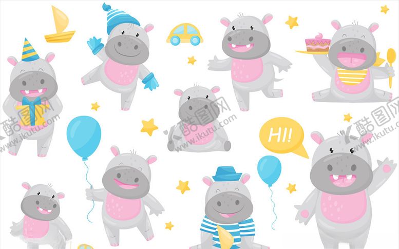 编号：57036309291747373398【酷图网】源文件下载-卡通河马