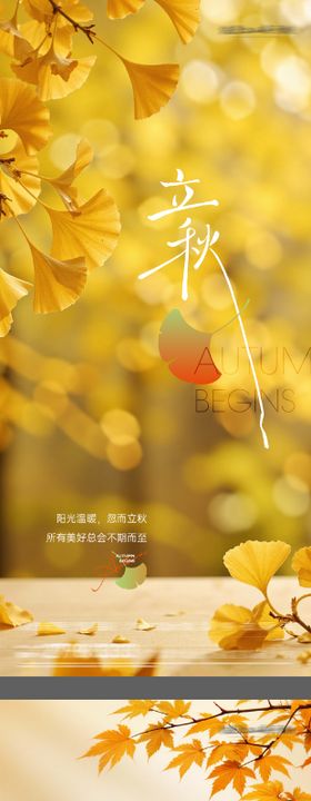 处暑立秋实景海报