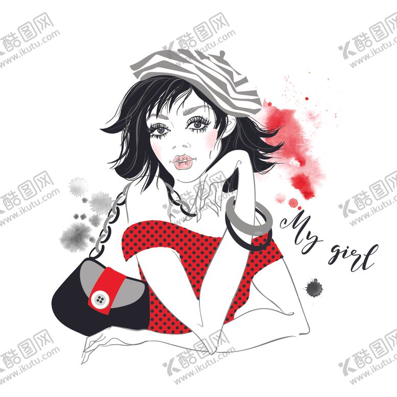编号：91707007041626474663【酷图网】源文件下载-女性插画