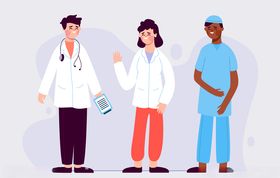 矢量卡通科学实验人物