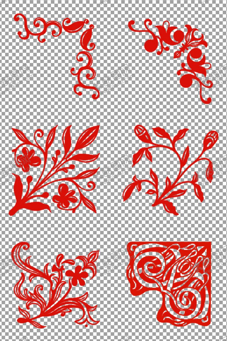编号：82883105100933141289【酷图网】源文件下载-中国红花纹边框角