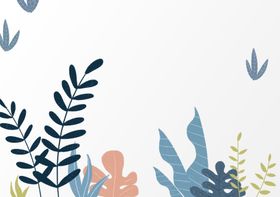 树叶底纹插画卡通背景素材