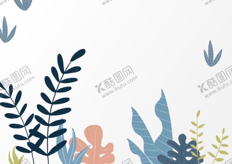 编号：79723905121929512034【酷图网】源文件下载-树叶底纹插画卡通背景素材