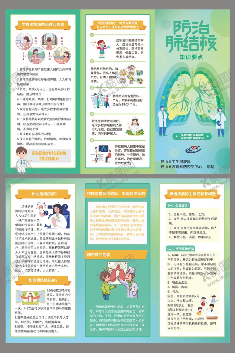 编号：24990203091236241842【酷图网】源文件下载-肺结核防护折页