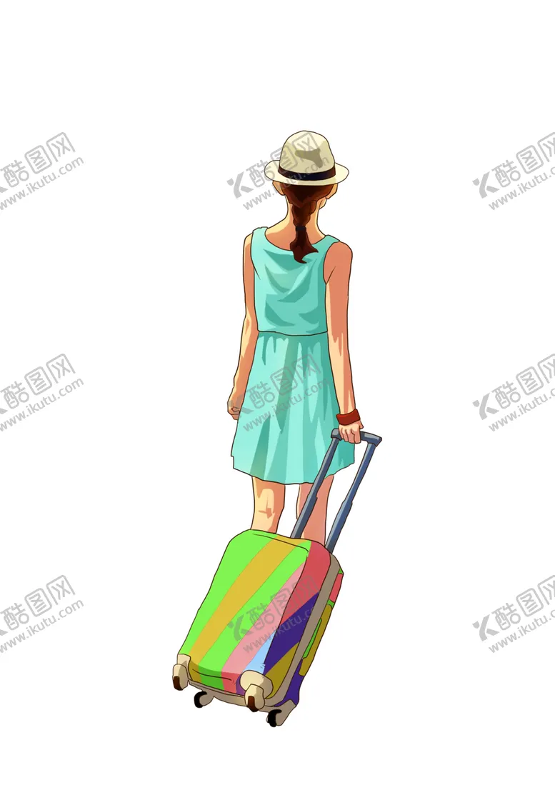 编号：69228501150659244917【酷图网】源文件下载-春分提行李箱的女孩