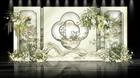 香槟色婚礼轻奢浪漫迎宾区户外