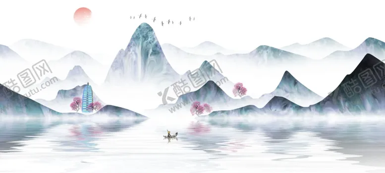 编号：66262606260202537208【酷图网】源文件下载-水墨山水