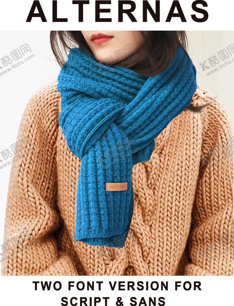 编号：26059609221716434415【酷图网】源文件下载-蓝色围巾