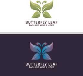 蝴蝶logo鸟类图标企业名片欧式花纹