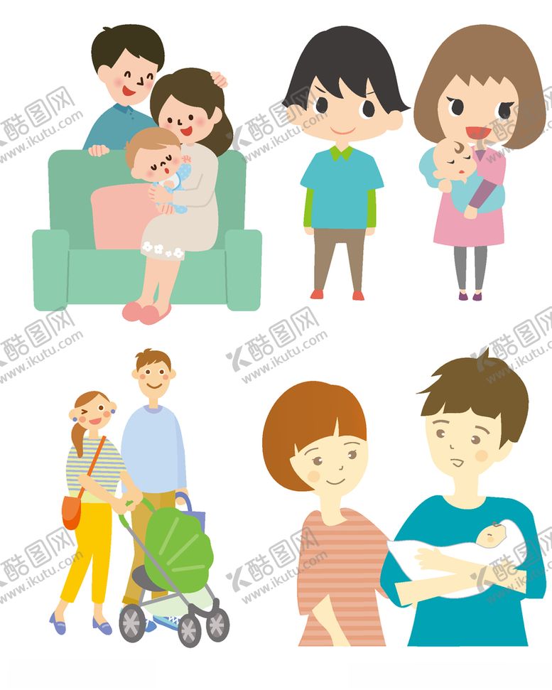 编号：11305905190737422620【酷图网】源文件下载-父母与婴儿