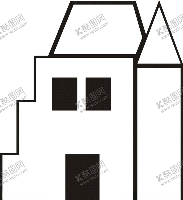 编号：40445910070414422838【酷图网】源文件下载-建筑房屋剪影-10