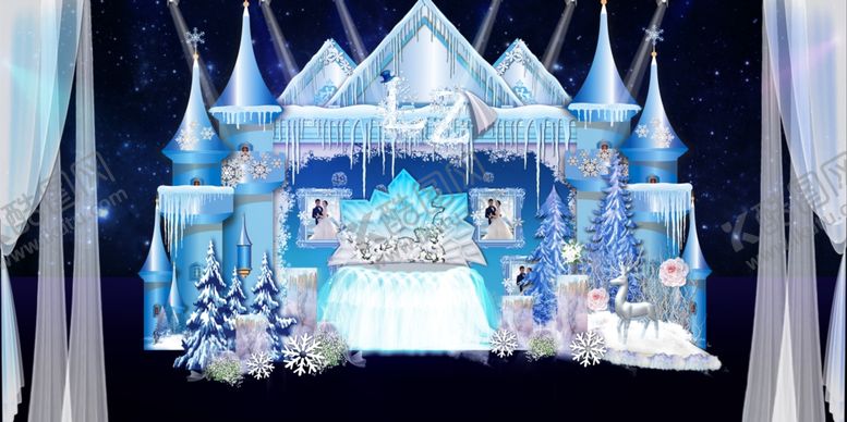 编号：39370910171048427774【酷图网】源文件下载-蓝色系婚礼设计背景