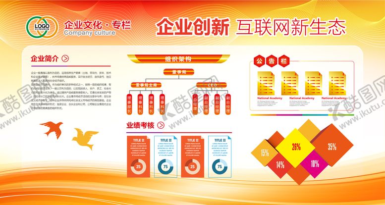 编号：36048210262051523633【酷图网】源文件下载-科技金融教育企业文化墙装饰展板