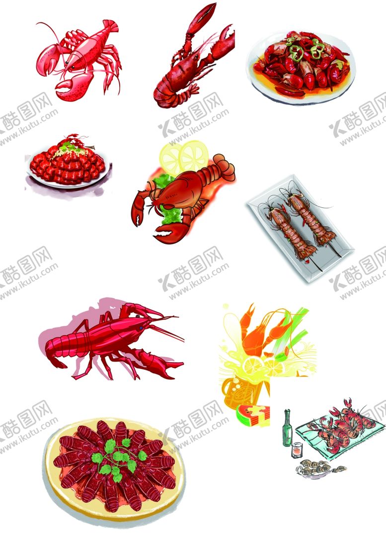 编号：54121709201234556362【酷图网】源文件下载-龙虾高清素材