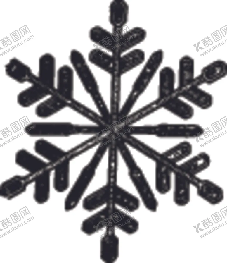 编号：65499105050659194372【酷图网】源文件下载-黑白手绘雪花