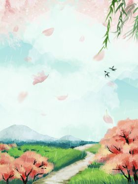 暖春插画