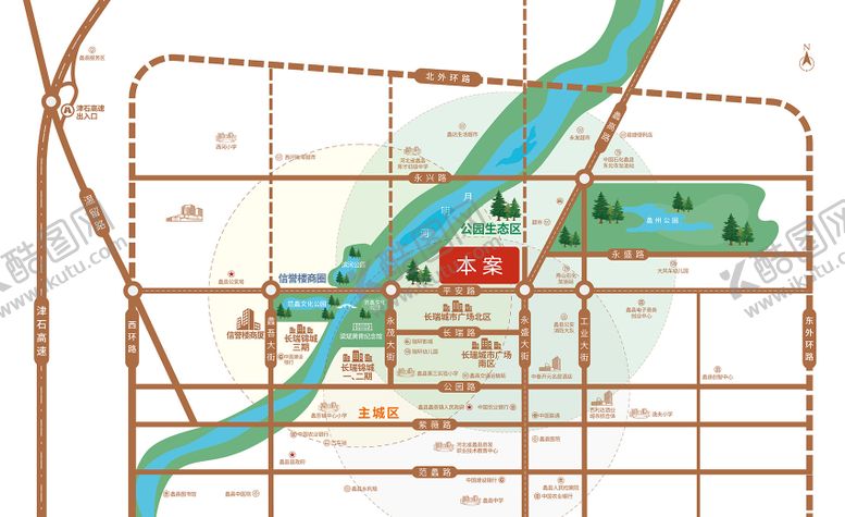 编号：62160712102223176554【酷图网】源文件下载-地产区位图