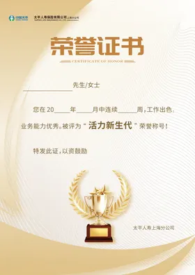 荣誉证书培训结业签约聘