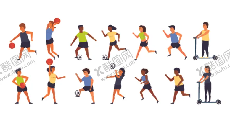 编号：49511307062031584831【酷图网】源文件下载-运动主题扁平化插画