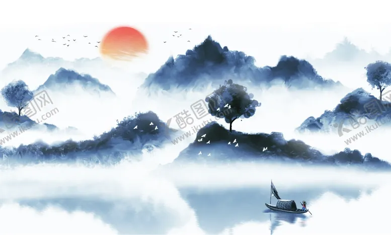 编号：92303702030114229597【酷图网】源文件下载-水墨山水画