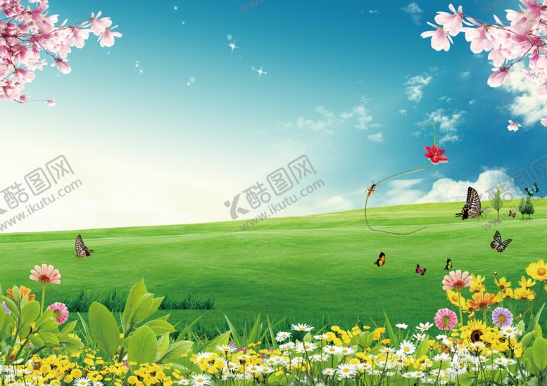 编号：49208510290902147707【酷图网】源文件下载-春天草地蓝天