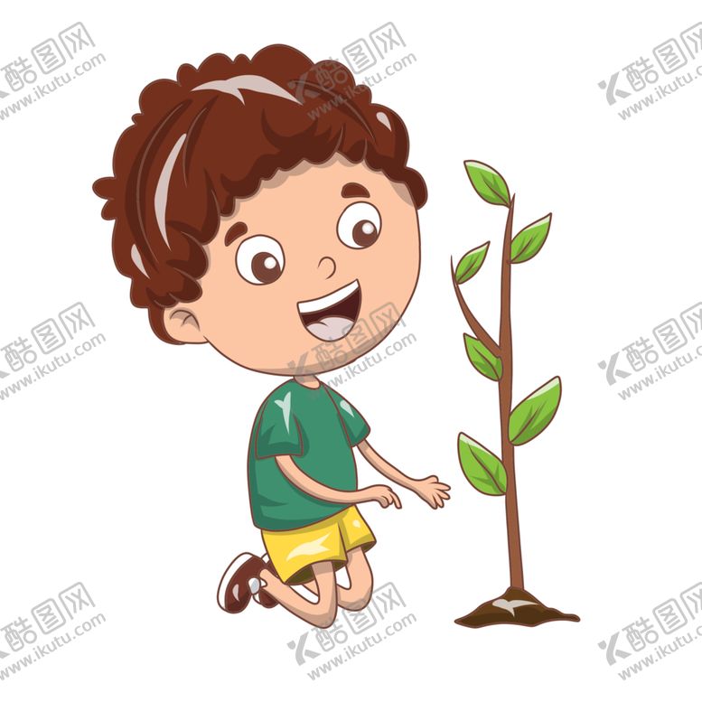 编号：56082602100858428851【酷图网】源文件下载-植树节人物和植树插画