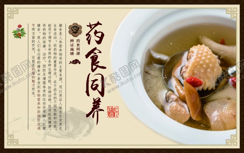 编号：12981602081221558007【酷图网】源文件下载-中医食疗展板
