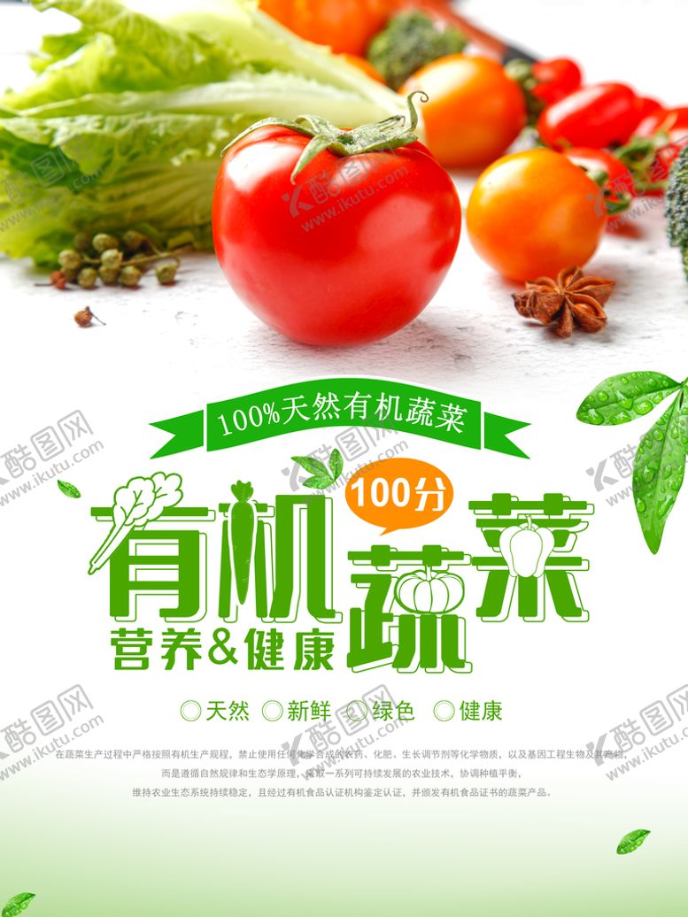 有机蔬菜开胃素食主义者果广告素食宣传单