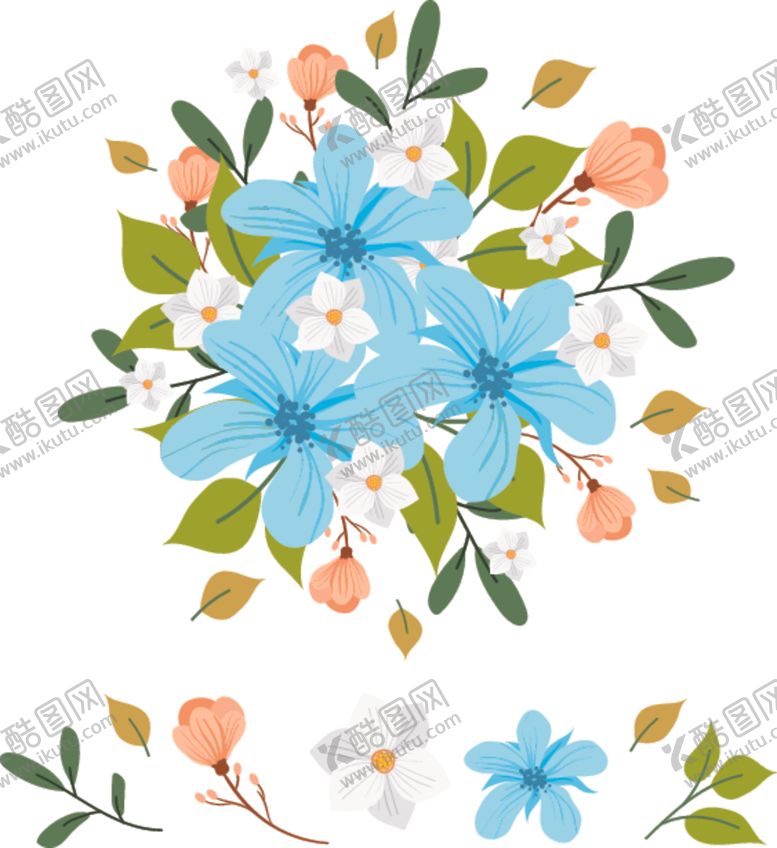 编号：35216609141824003505【酷图网】源文件下载-手绘鲜花