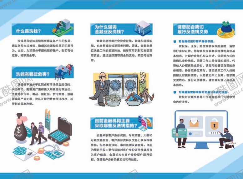编号：40181412011220028500【酷图网】源文件下载-反洗钱三折页