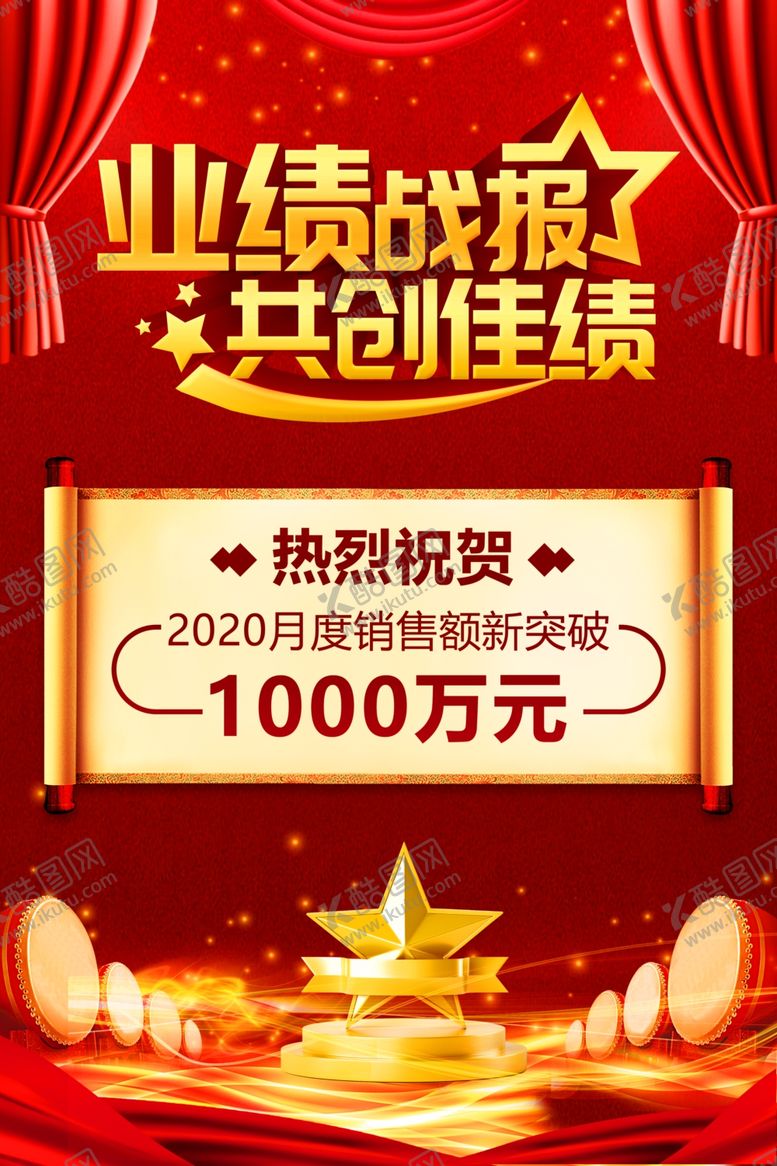 编号：93475609280719388599【酷图网】源文件下载-业绩战报