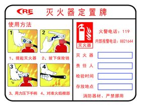 灭火器定置牌