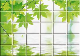 枫叶水纹博文格子图背景墙壁纸壁