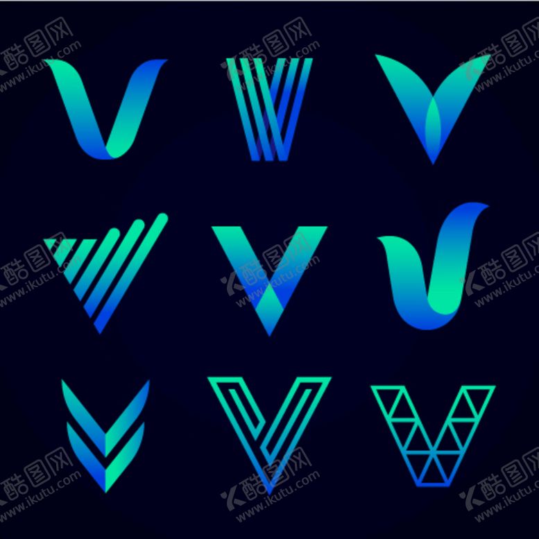 编号：52346010031606298751【酷图网】源文件下载-V字母设计LOGO