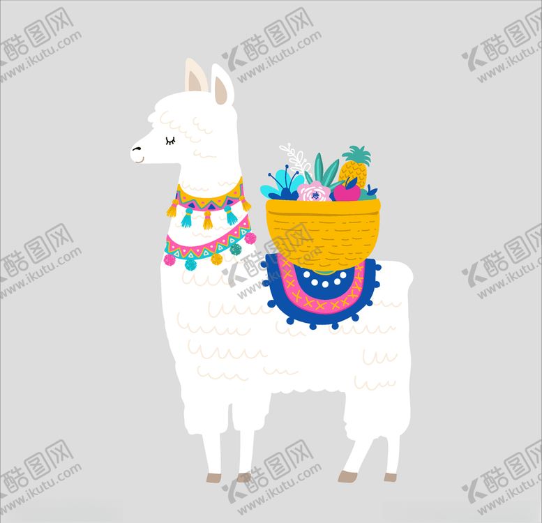 编号：83671807081853558156【酷图网】源文件下载-卡通羊驼