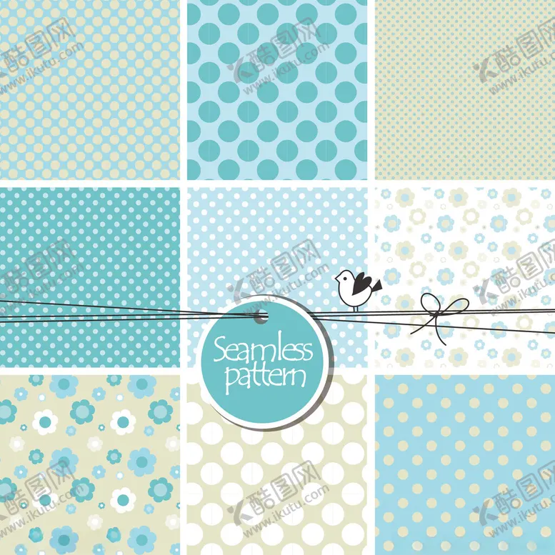 编号：80878611021923293979【酷图网】源文件下载-清新几何图案拼接背景图