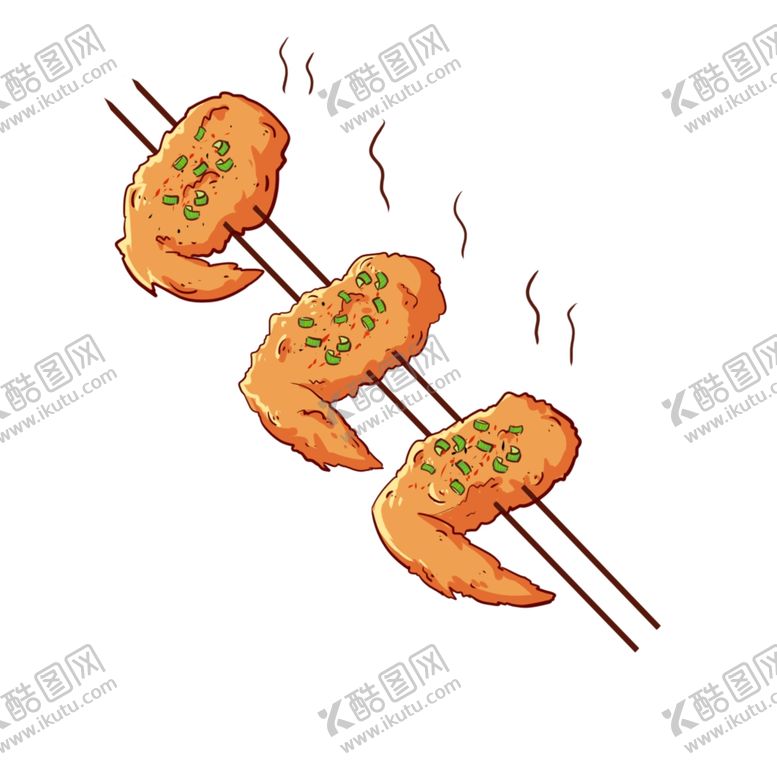 编号：95117404200511512795【酷图网】源文件下载-手绘烤鸡翅
