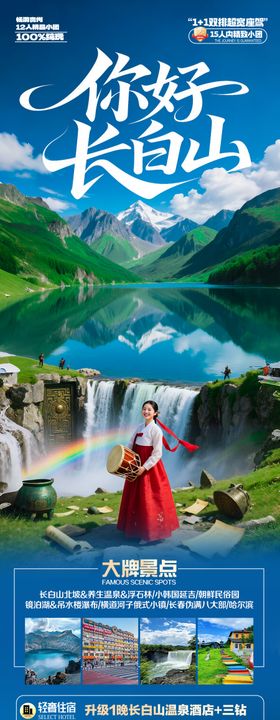 长白山旅游海报东北草原盗墓笔记