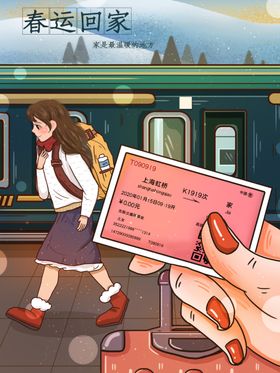 创意春运回家宣传海报