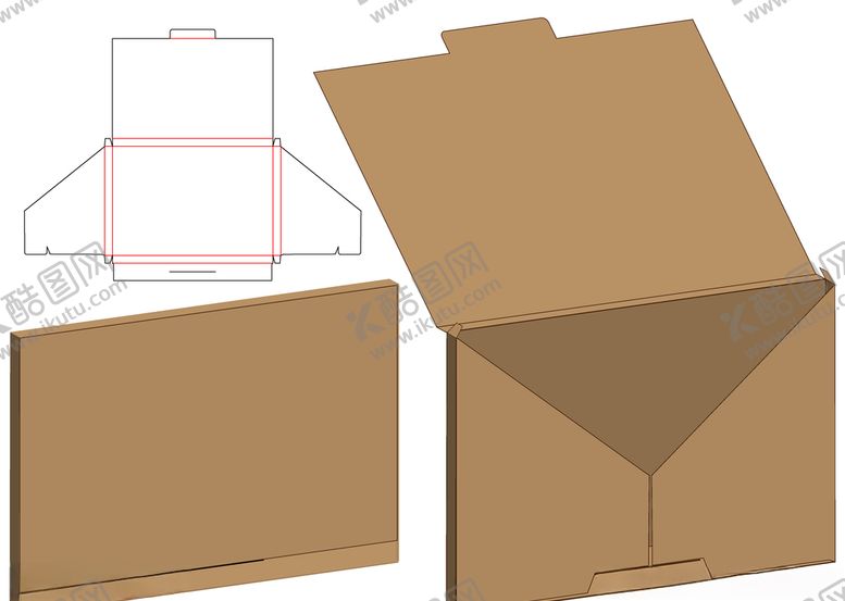 编号：75120309170412246839【酷图网】源文件下载-创意内扣式公文档案袋纸盒包装